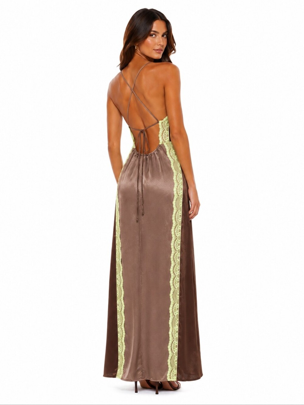 Free People Some Kind Of Love Satin Maxi Slip Dress New Size M - Picture 2 of 9